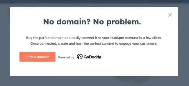 set up domain in hubspot and go daddy