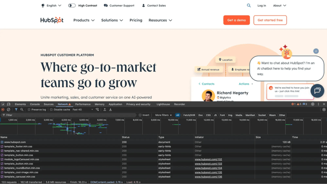 gzip compression open network tab