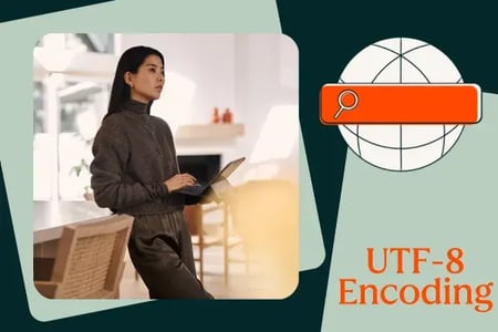 woman looking up what is utf-8 encoding