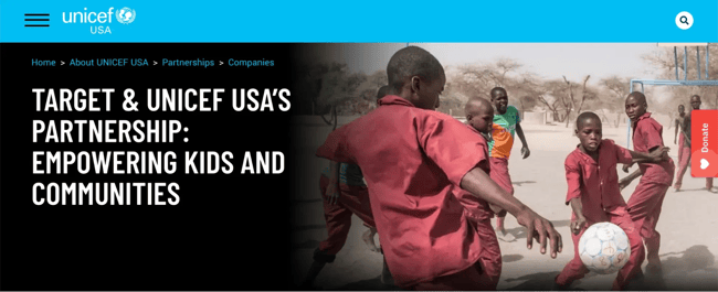 unicef x target co-branding