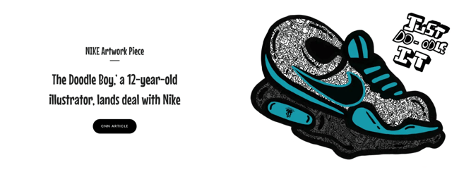 the doodle boy x nike collaboration