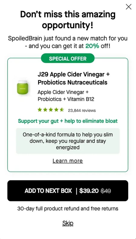 spoiled child’s customer retention strategy