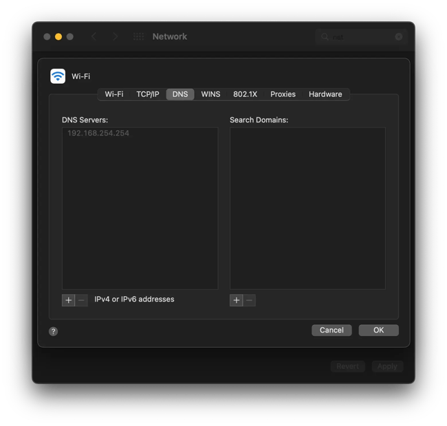 dns server: finding dns server ip address on mac using the macbook setting