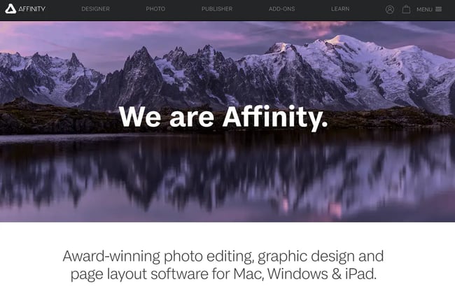 logo design tools: affinity designer
