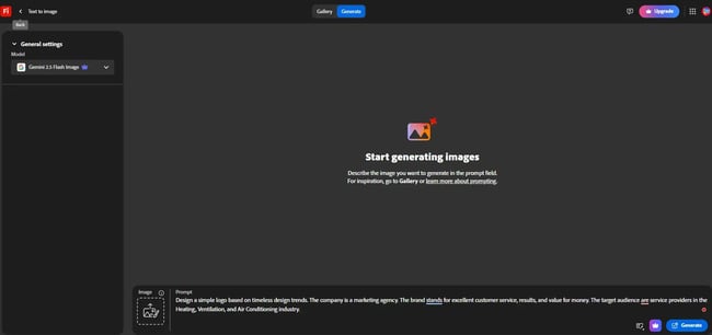 how to design a logo: generating a logo with adobe firefly