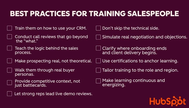 new hire sales training: best practices for training salespeople