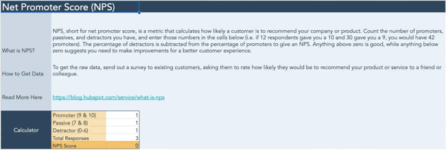 nps calculator for growth metric