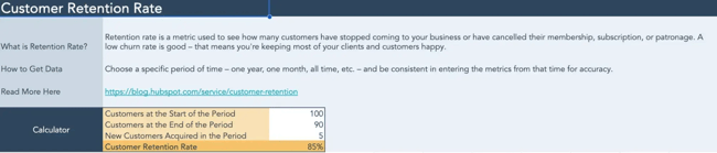 customer churn rate formula: (lost customers / total customers at start of period) x 100