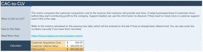 saas metrics: cac-to-clv calculator