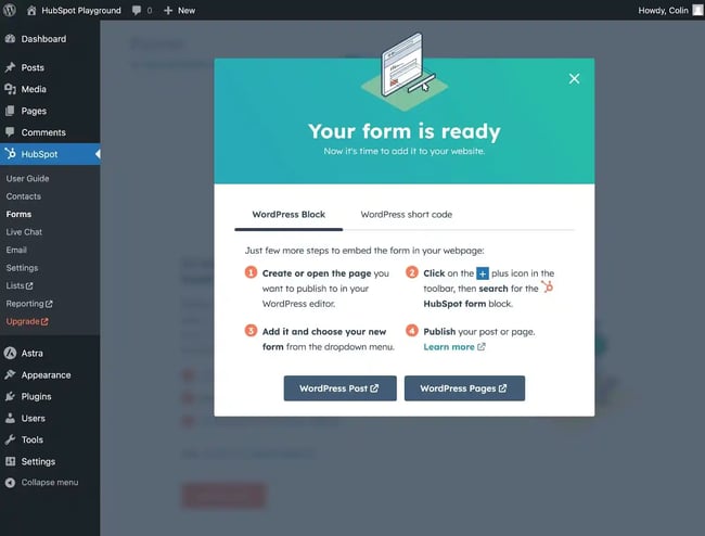 Options for embedding your newsletter signup form