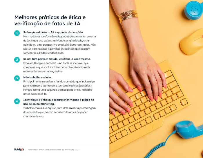 Página de visualização de Tendências em IA