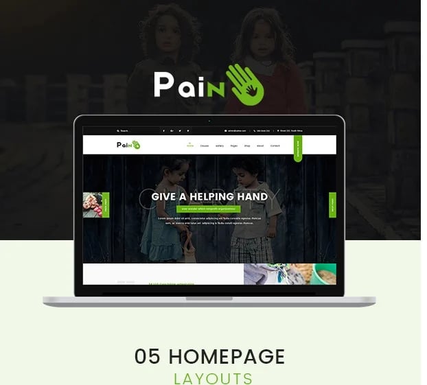 pain, ngo, charity