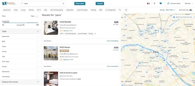 PPC Landing Page Examples, bluepillow search