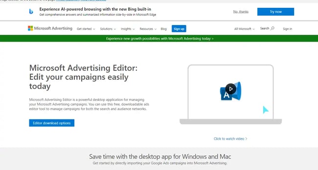 PPC Management Tools, bing