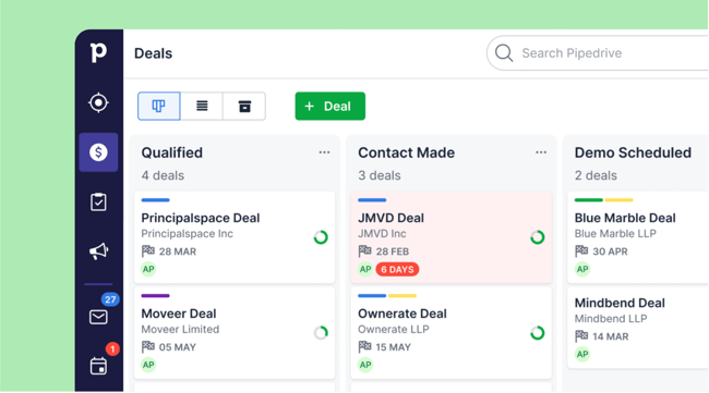Pipedrive CRM for logistics.