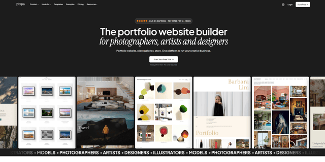 Pixpa HomePage