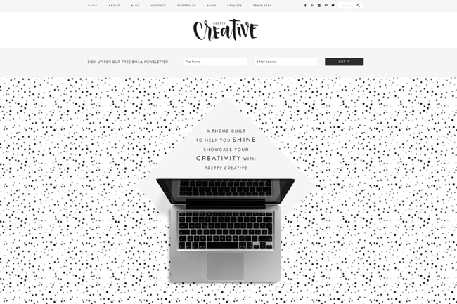 creative wordpress themes: Pretty Creative