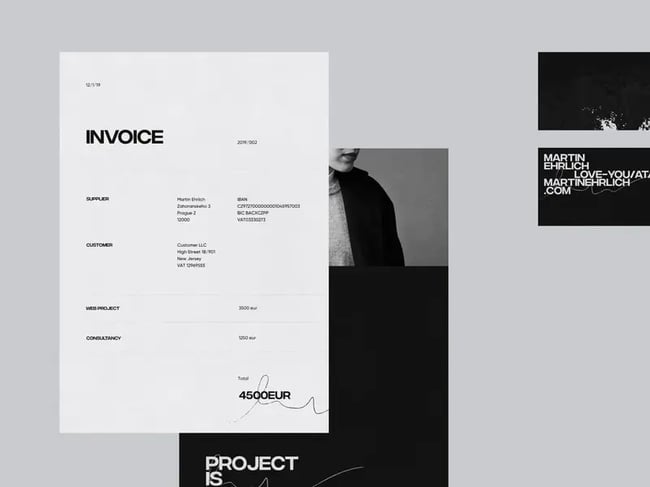 Invoice Design Templates and Examples: Martin Ehrlich Invoice