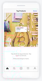 An example of the product tagging on Instagram
