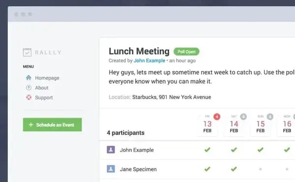 Rallly meeting scheduling tool
