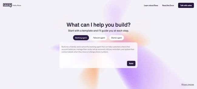 Rasa AI assistant template, AI assistant by Rasa