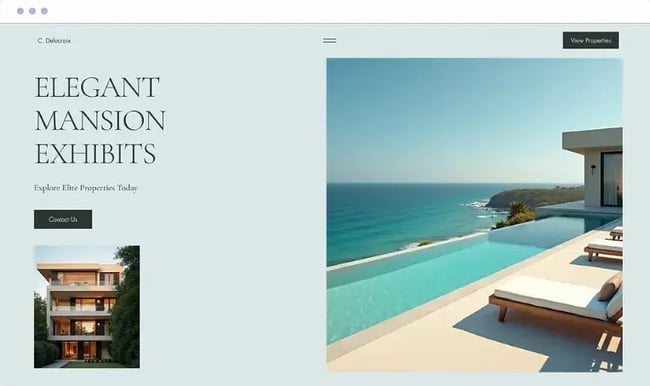 Real Estate Landing Page Template, Wix