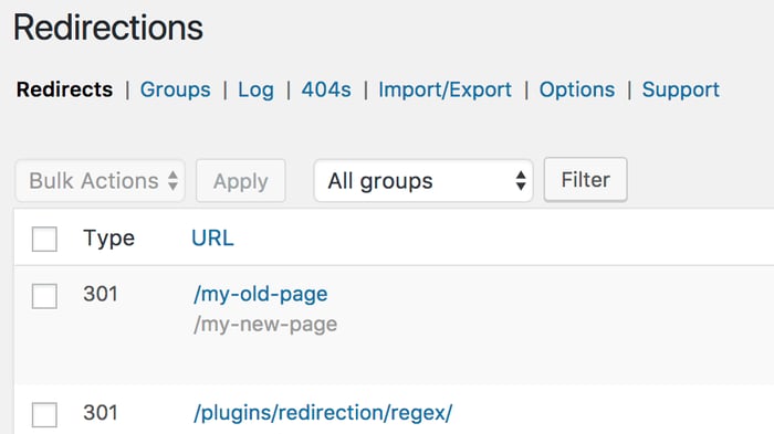 Redirection wordpress 404 redirect plugin