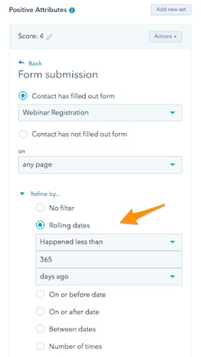 Refine lead scoring criteria  