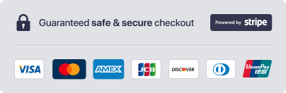 Safe checkout badge provided by Stripe