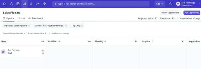 Sales Pipeline in Capsule CRM
