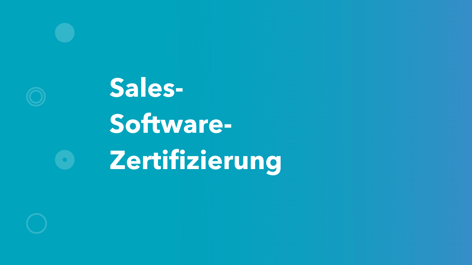 Sales Software Zertifizierung
