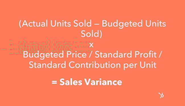 sales volume variance formula