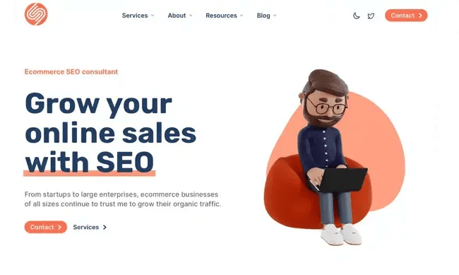 Sam Underwood freelancer website design