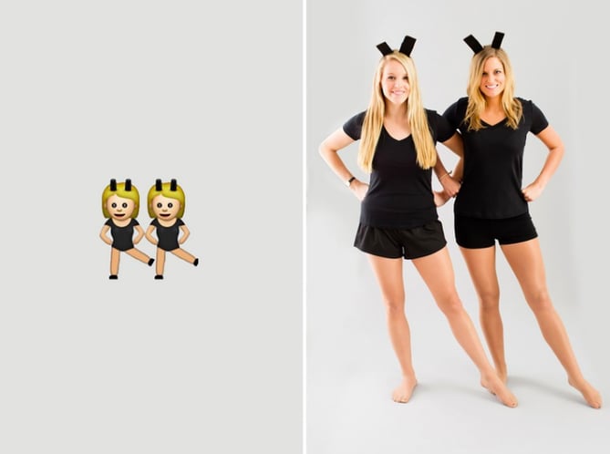 Disfraz halloween oficina emoji bailarinas