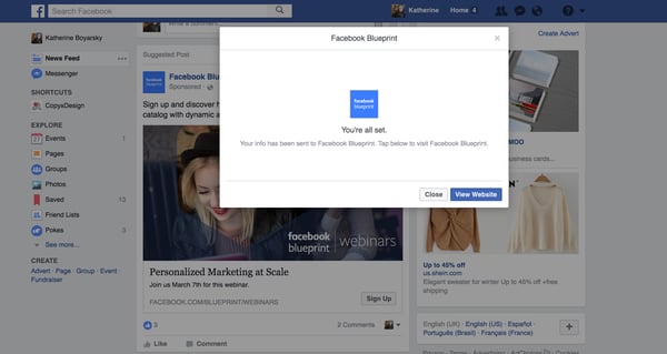 facebook lead ad example