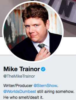 Funny twitter bio from @TheMikeTrainor