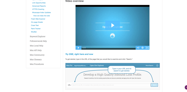 moz knowledge base videos