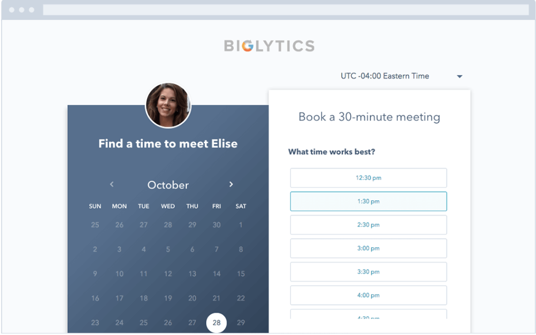 HubSpot meetings tool