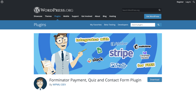 Lead generation form template: Forminator