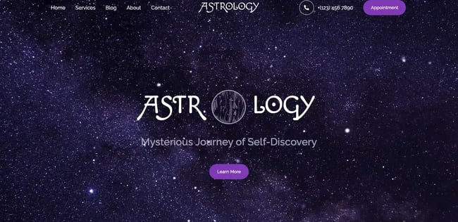 Astrology demo for Jupiter WordPress theme