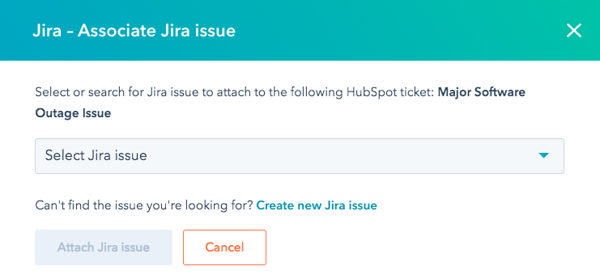 Image of Jira - Associate Jira issue dropdown menu