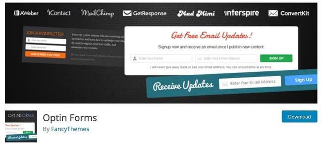 wordpress lead capture: optin forms lead generation hubspot plugin
