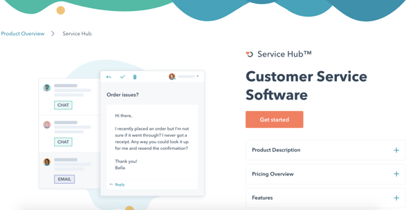 hubspot service software customer experience and service management tool