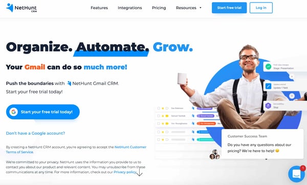 nethunt crm example of salesforce alternative