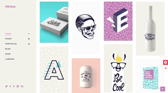 best pinterest-style wordpress theme: Mintus
