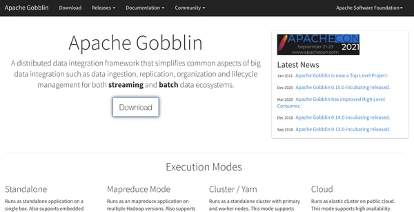 apache goblin data ingestion tool