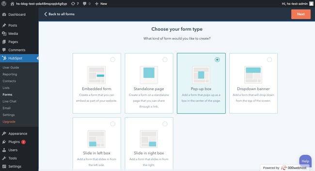 WordPress login popup: Pop-up box