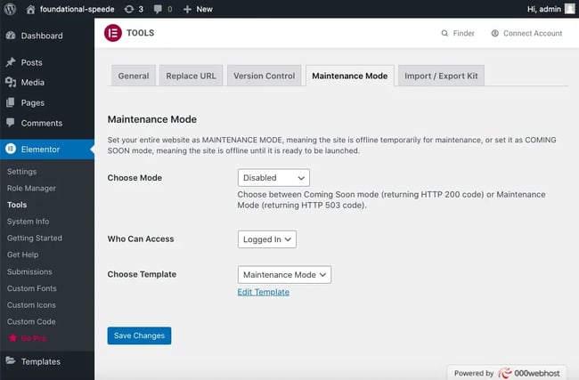 maintanance mode page templates