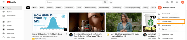 YouTube Studio pour éditer la description YouTube