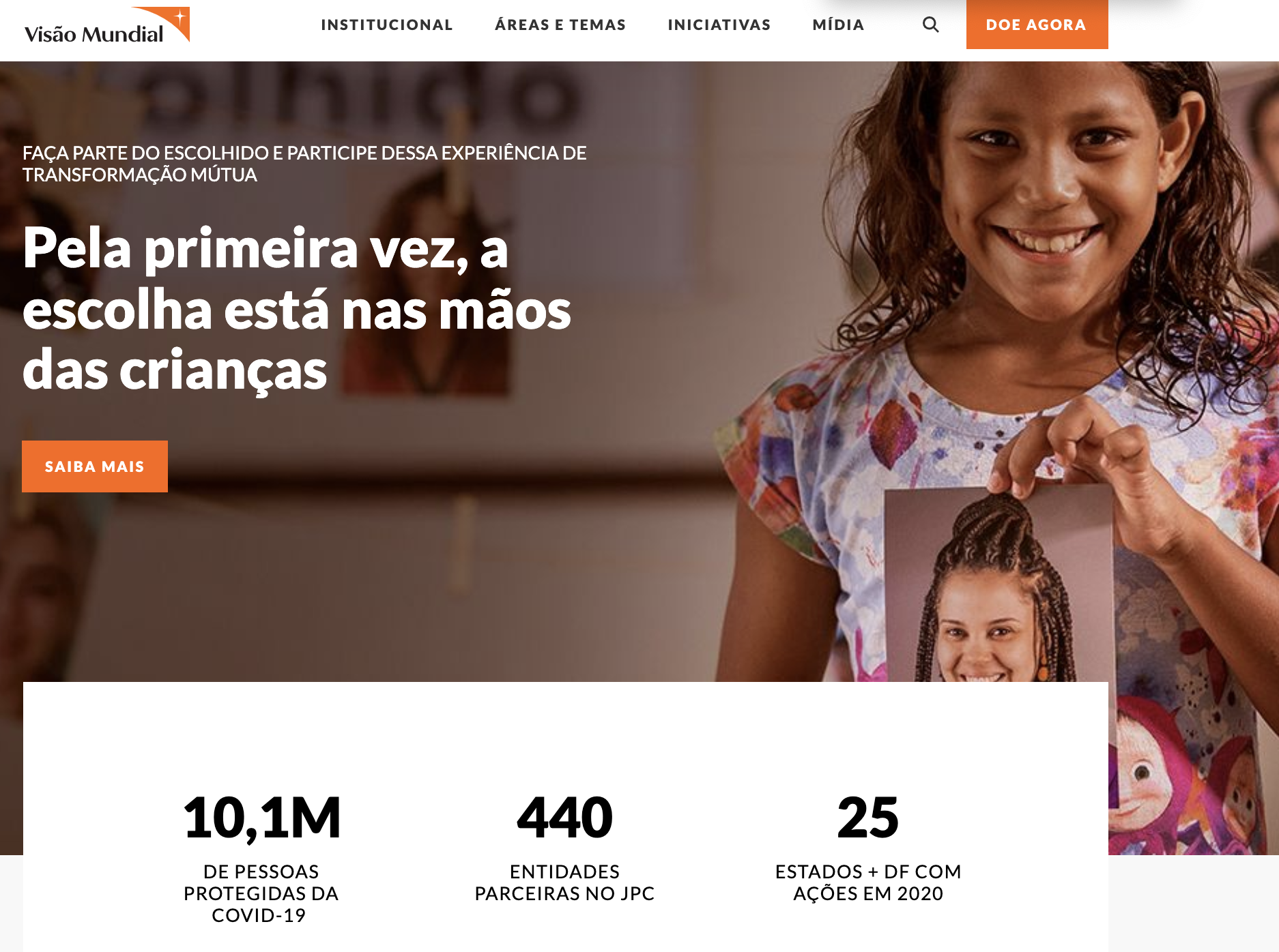 site brasileiro da Visão Mundial